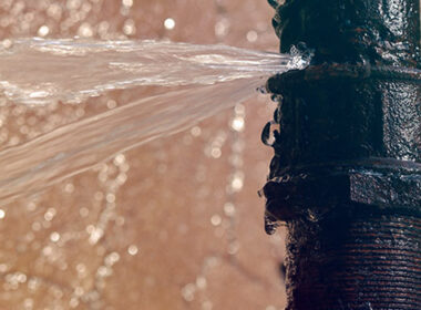 Une fuite sur une canalisation d'eau